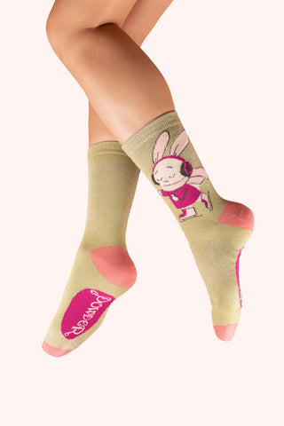 Bamboo Ankle Socks - Skating Bunny-Nook & Cranny Gift Store-2019 National Gift Store Of The Year-Ireland-Gift Shop