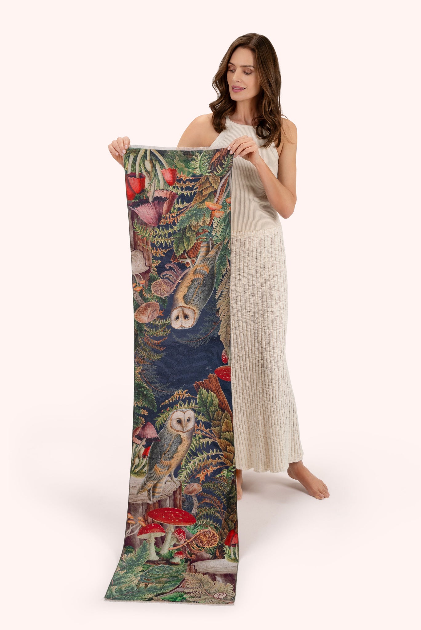Luxurious Print Scarf - Wild Woodland Owl-Nook & Cranny Gift Store-2019 National Gift Store Of The Year-Ireland-Gift Shop