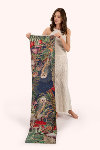 Luxurious Print Scarf - Wild Woodland Owl-Nook & Cranny Gift Store-2019 National Gift Store Of The Year-Ireland-Gift Shop