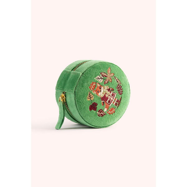 Embroidered Velvet Jewelry Box - Whimsical Fox-Nook & Cranny Gift Store-2019 National Gift Store Of The Year-Ireland-Gift Shop