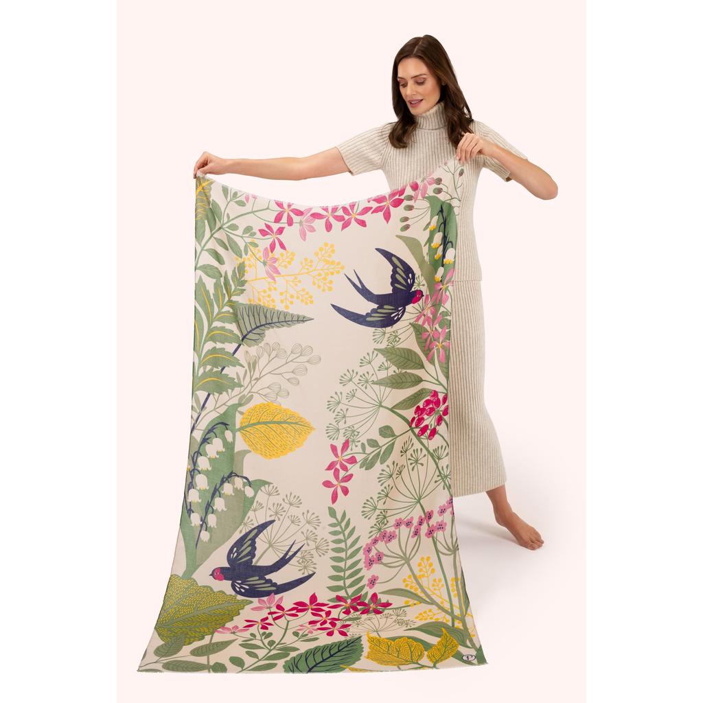 Swooping Swallows Print Scarf-Nook & Cranny Gift Store-2019 National Gift Store Of The Year-Ireland-Gift Shop