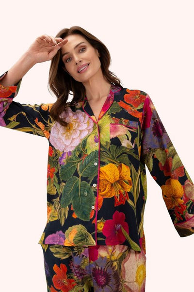 Super soft Luxurious Long Sleeve Pajamas - Midnight Posy-Nook & Cranny Gift Store-2019 National Gift Store Of The Year-Ireland-Gift Shop