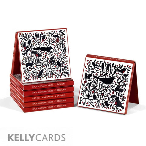 Mistletoe and Holly (Pack of 8) - Irish Made Christmas Cards-Nook & Cranny Gift Store-2019 National Gift Store Of The Year-Ireland-Gift Shop