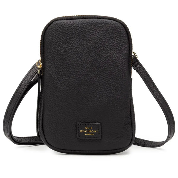 Elie Beaumont Phone bag zipper - Black-Nook & Cranny Gift Store-2019 National Gift Store Of The Year-Ireland-Gift Shop