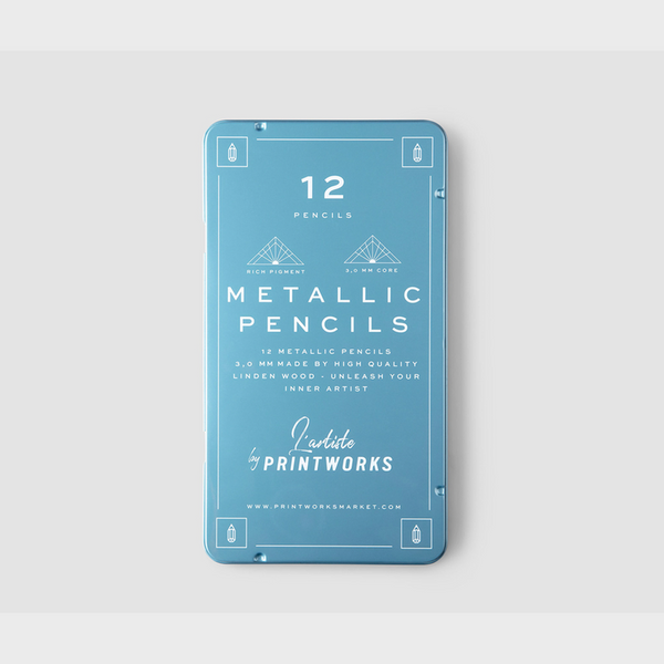 Metallic Colour Pencil Set (12)-Nook & Cranny Gift Store-2019 National Gift Store Of The Year-Ireland-Gift Shop