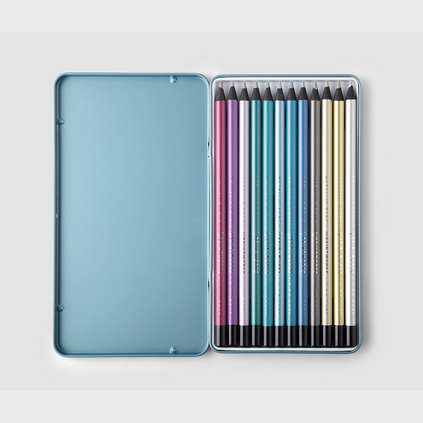 Metallic Colour Pencil Set (12)-Nook & Cranny Gift Store-2019 National Gift Store Of The Year-Ireland-Gift Shop