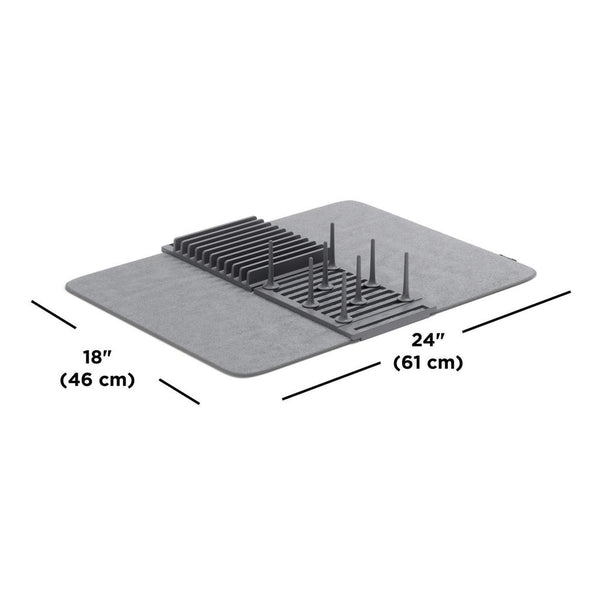 Udry, Over the sink peg dish rack with mat - Charcoal-Nook & Cranny Gift Store-2019 National Gift Store Of The Year-Ireland-Gift Shop