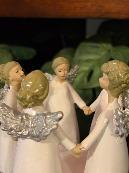 Ceramic Angel Ring (5 Angels) Tea Light Holder-Nook & Cranny Gift Store-2019 National Gift Store Of The Year-Ireland-Gift Shop