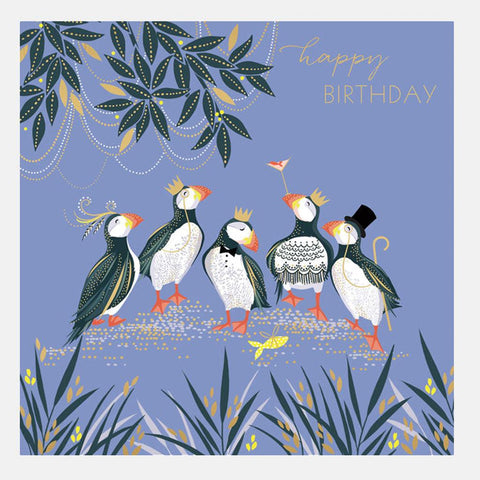 Happy Birthday - Puffins in Crowns...-Nook & Cranny Gift Store-2019 National Gift Store Of The Year-Ireland-Gift Shop