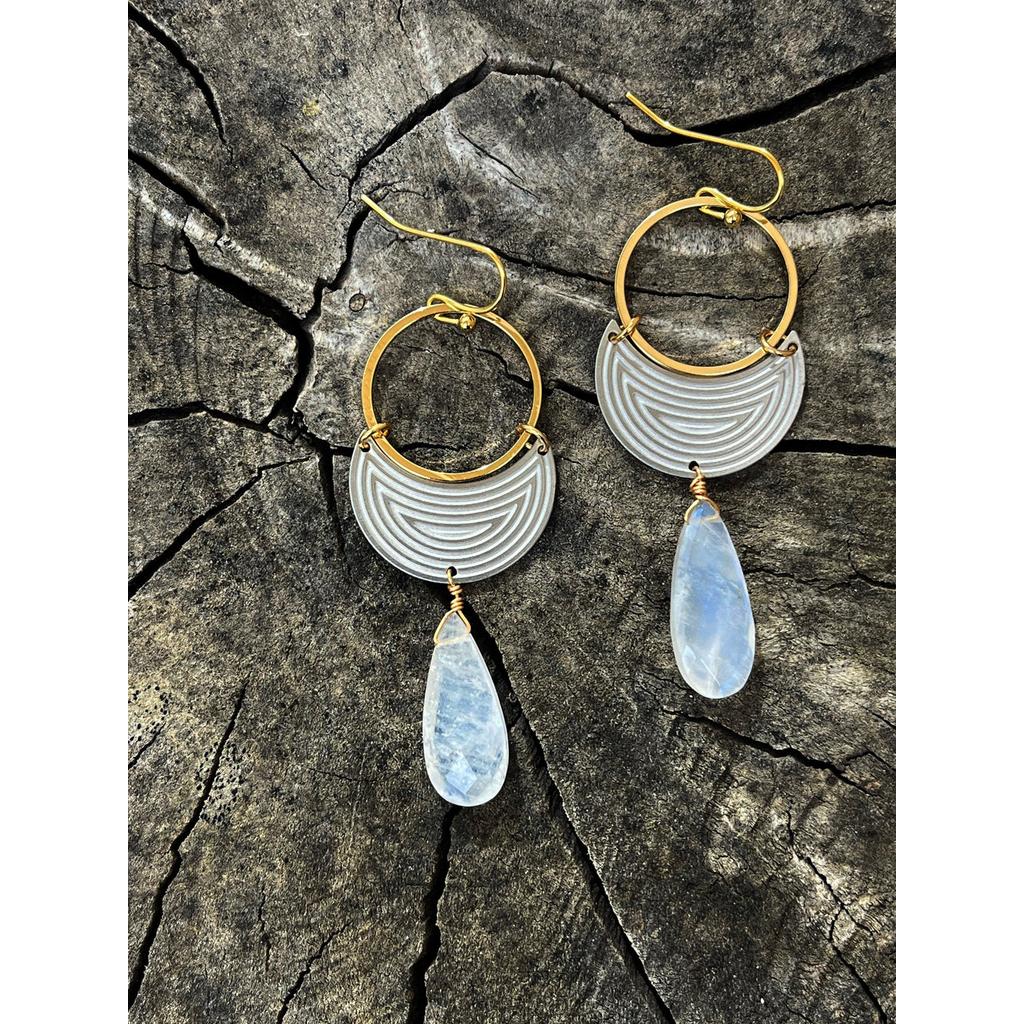 Selene Earrings - Moonstone-Nook & Cranny Gift Store-2019 National Gift Store Of The Year-Ireland-Gift Shop
