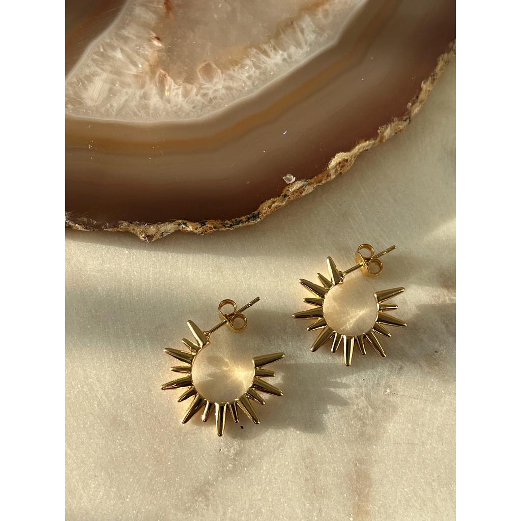 Spike Huggies Earrings-Nook & Cranny Gift Store-2019 National Gift Store Of The Year-Ireland-Gift Shop