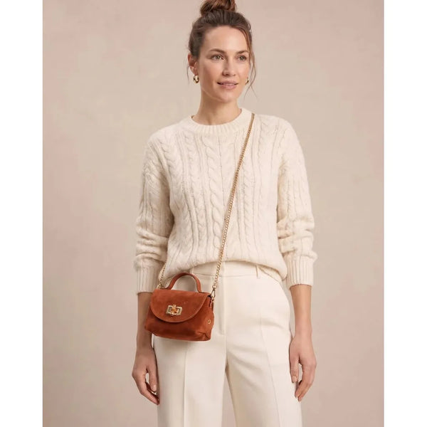 Elie Beaumont Mini Bambou Bag - Tan Suede-Nook & Cranny Gift Store-2019 National Gift Store Of The Year-Ireland-Gift Shop