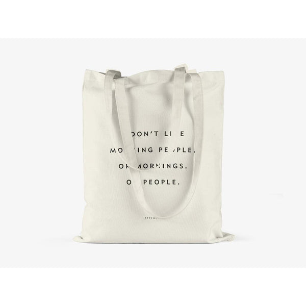 Organic Cotton Tote Bag - Morning People