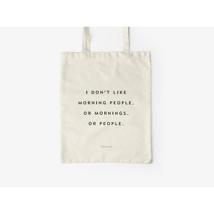 Organic Cotton Tote Bag - Morning People