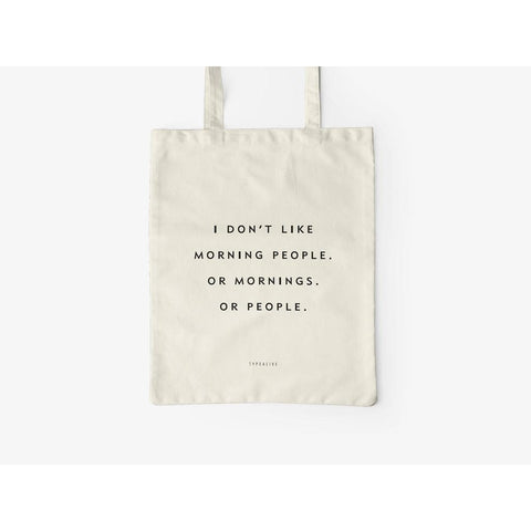 Organic Cotton Tote Bag - Morning People
