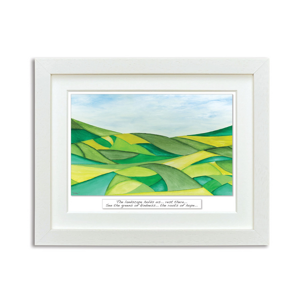 The Green Landscape ... Framed Irish Print-Nook & Cranny Gift Store-2019 National Gift Store Of The Year-Ireland-Gift Shop
