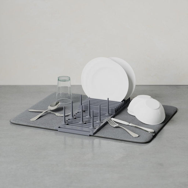Udry, Over the sink peg dish rack with mat - Charcoal-Nook & Cranny Gift Store-2019 National Gift Store Of The Year-Ireland-Gift Shop