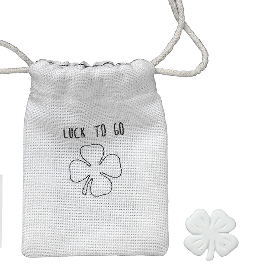 Luck or love ceramic charm in a cotton bag-Nook & Cranny Gift Store-2019 National Gift Store Of The Year-Ireland-Gift Shop