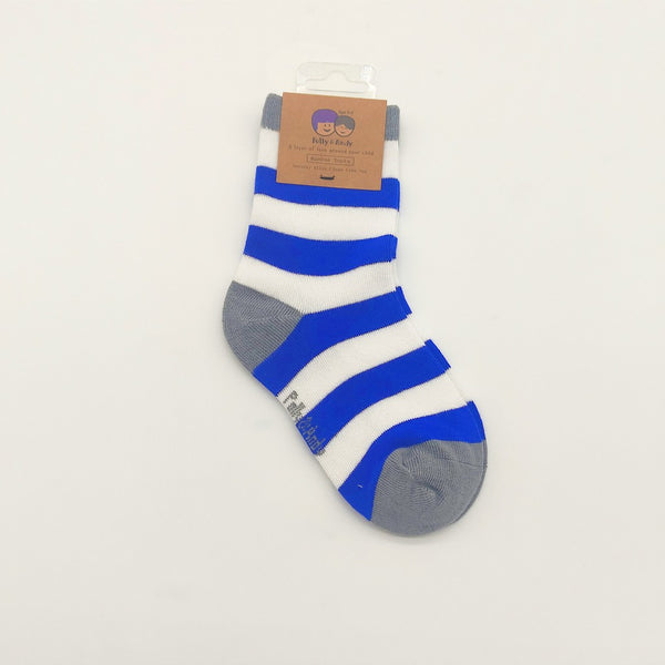 Bamboo Socks - Blue & White (Laois)-Nook & Cranny Gift Store-2019 National Gift Store Of The Year-Ireland-Gift Shop