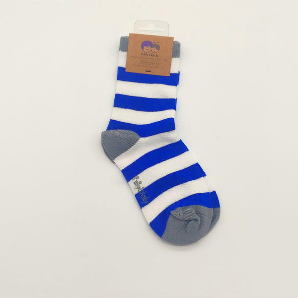 Bamboo Socks - Blue & White (Laois)-Nook & Cranny Gift Store-2019 National Gift Store Of The Year-Ireland-Gift Shop