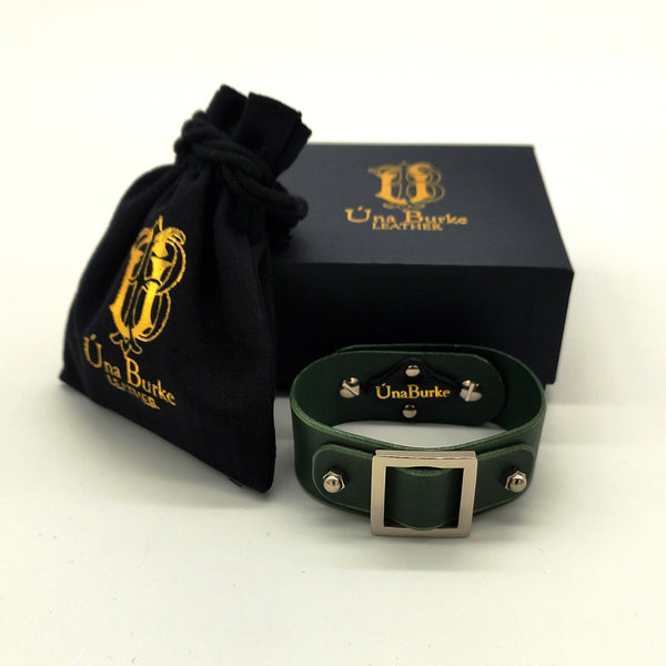 Luxury Square Slide Leather Bracelet by Irish designer Una Burke-Nook & Cranny Gift Store-2019 National Gift Store Of The Year-Ireland-Gift Shop