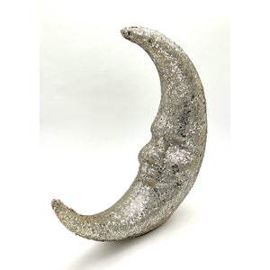 Gilver Glittered Poly Moon Ornament - Large-Nook & Cranny Gift Store-2019 National Gift Store Of The Year-Ireland-Gift Shop