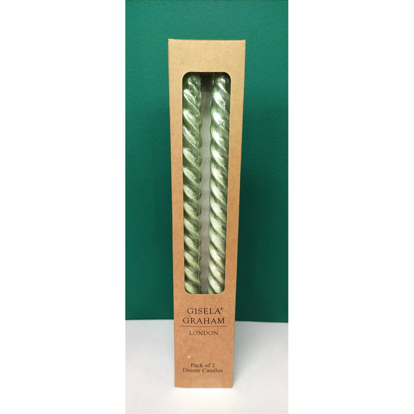 Metallic Taper Twist Dinner Candle - Set of 2-Nook & Cranny Gift Store-2019 National Gift Store Of The Year-Ireland-Gift Shop