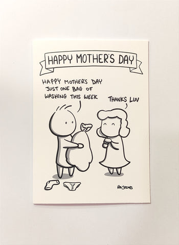 Happy Mothers Day - just one bag of washing-Nook & Cranny Gift Store-2019 National Gift Store Of The Year-Ireland-Gift Shop