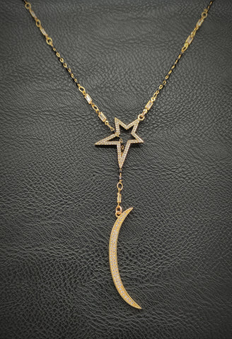 Adjustable star & moon necklace...-Nook & Cranny Gift Store-2019 National Gift Store Of The Year-Ireland-Gift Shop