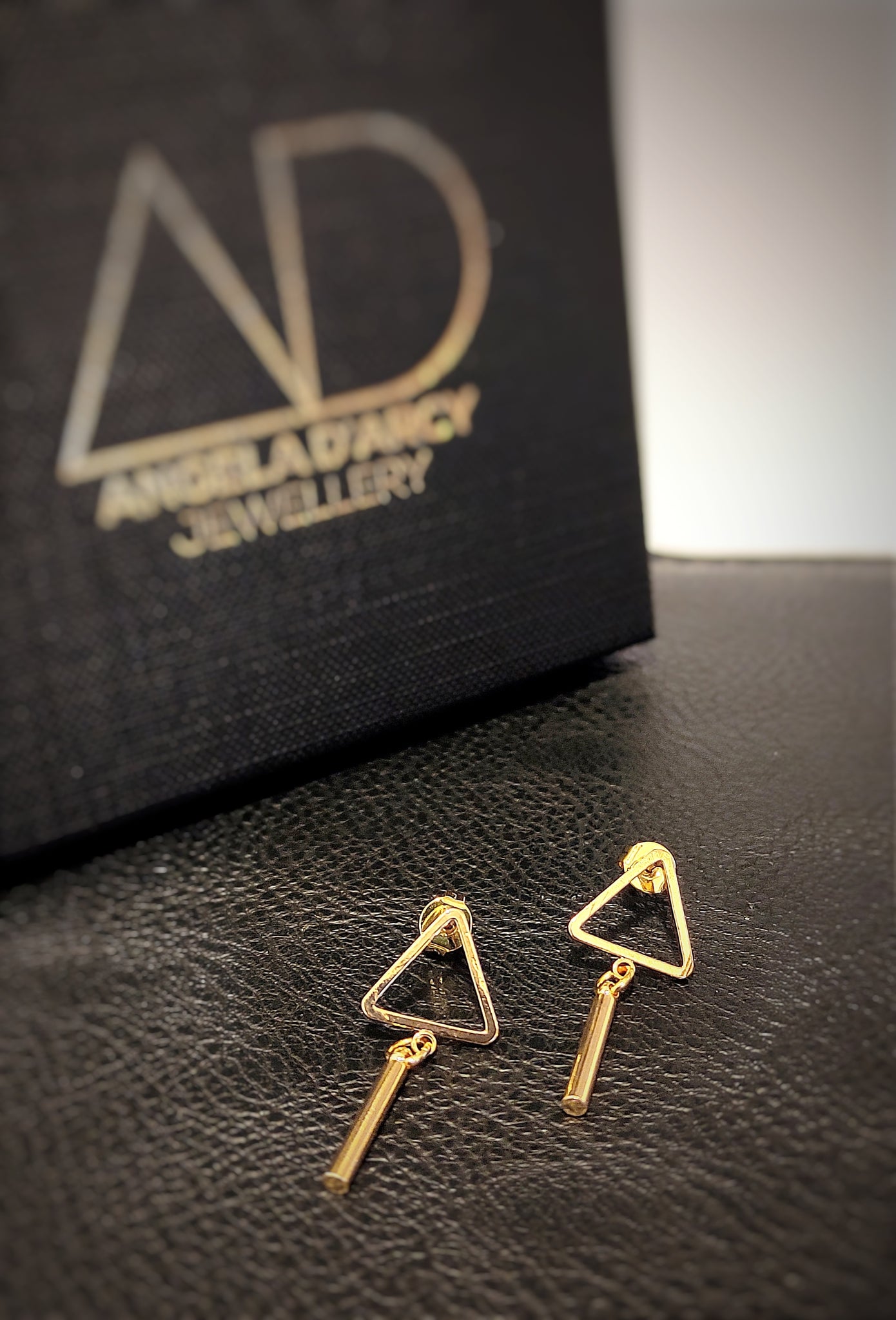 Geometric earrings...pillar triangle-Nook & Cranny Gift Store-2019 National Gift Store Of The Year-Ireland-Gift Shop