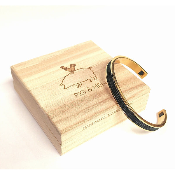 Navarch Bangle Bracelet - Black / Gold-Nook & Cranny Gift Store-2019 National Gift Store Of The Year-Ireland-Gift Shop