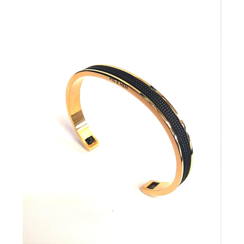 Navarch Bangle Bracelet - Black / Gold-Nook & Cranny Gift Store-2019 National Gift Store Of The Year-Ireland-Gift Shop