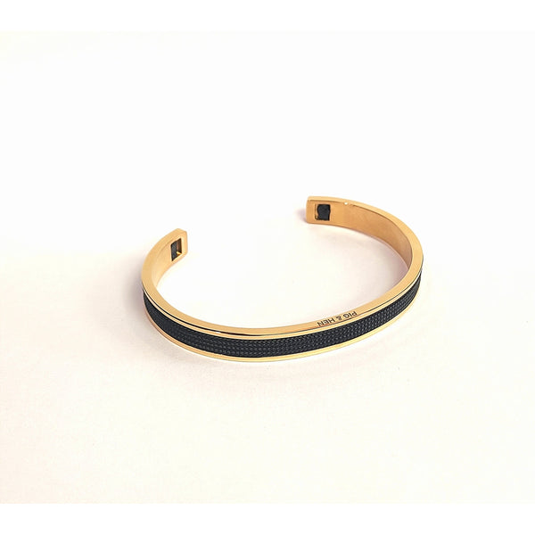 Navarch Bangle Bracelet - Black / Gold-Nook & Cranny Gift Store-2019 National Gift Store Of The Year-Ireland-Gift Shop