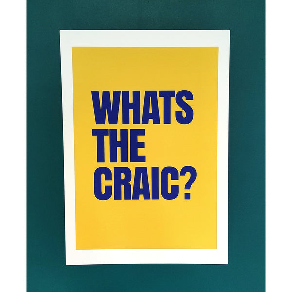 'What's the Craic' - A4 Print-Nook & Cranny Gift Store-2019 National Gift Store Of The Year-Ireland-Gift Shop