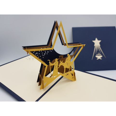 3d Pop up Card - Christmas Nativity Star-Nook & Cranny Gift Store-2019 National Gift Store Of The Year-Ireland-Gift Shop