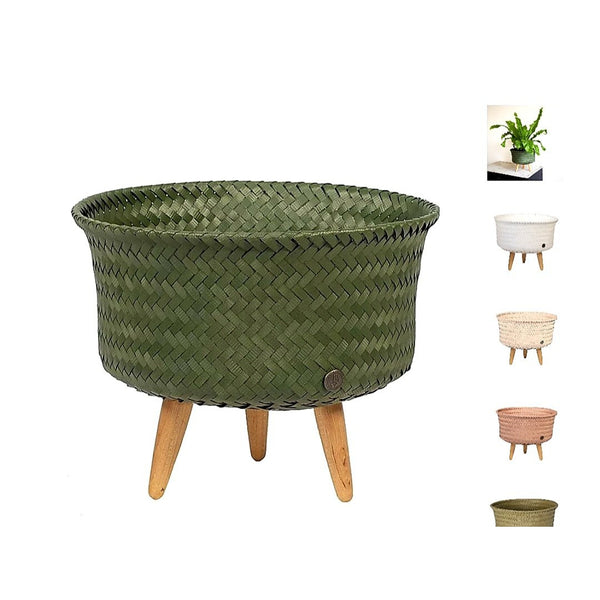Low down planter basket with cinnamon wood legs.-Nook & Cranny Gift Store-2019 National Gift Store Of The Year-Ireland-Gift Shop