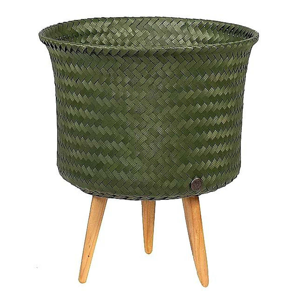 Mid height planter basket - on cinnamon wood legs-Nook & Cranny Gift Store-2019 National Gift Store Of The Year-Ireland-Gift Shop