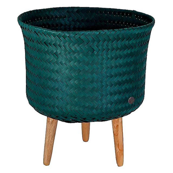 Mid height planter basket - on cinnamon wood legs-Nook & Cranny Gift Store-2019 National Gift Store Of The Year-Ireland-Gift Shop
