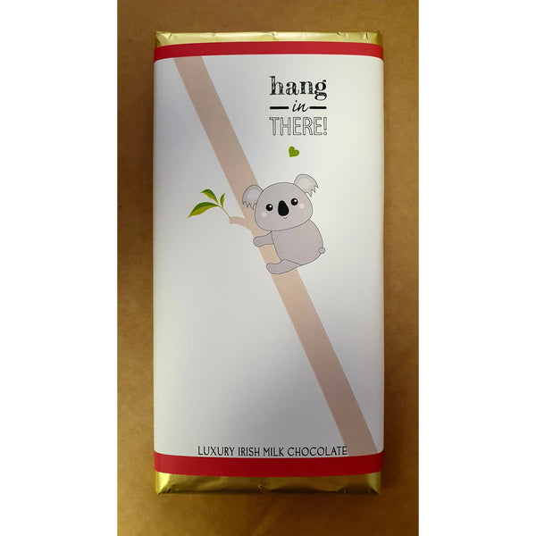 Hang in there- Luxury Irish Milk Chocolate 90g Bar- Koala-Nook & Cranny Gift Store-2019 National Gift Store Of The Year-Ireland-Gift Shop