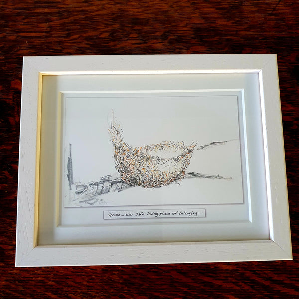 Home, our safe loving place of belonging - Framed Irish Art Print-Nook & Cranny Gift Store-2019 National Gift Store Of The Year-Ireland-Gift Shop