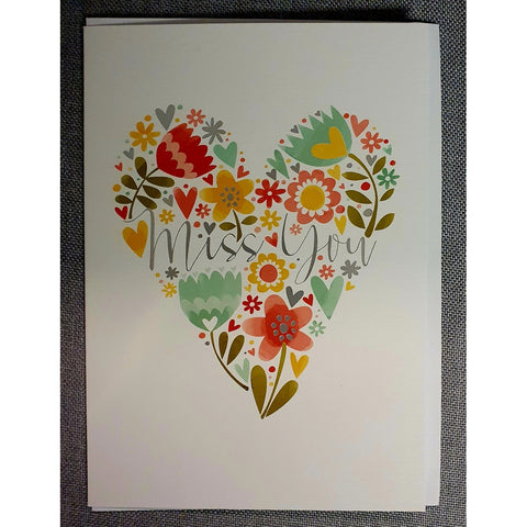 Miss you.... (flower & heart)-Nook & Cranny Gift Store-2019 National Gift Store Of The Year-Ireland-Gift Shop