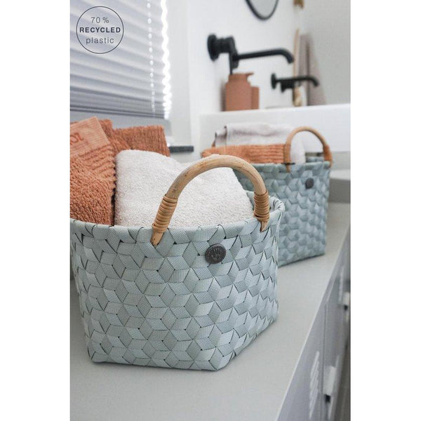 Oval Shaped Storage Basket with handles - (Colour: blue denim)-Nook & Cranny Gift Store-2019 National Gift Store Of The Year-Ireland-Gift Shop