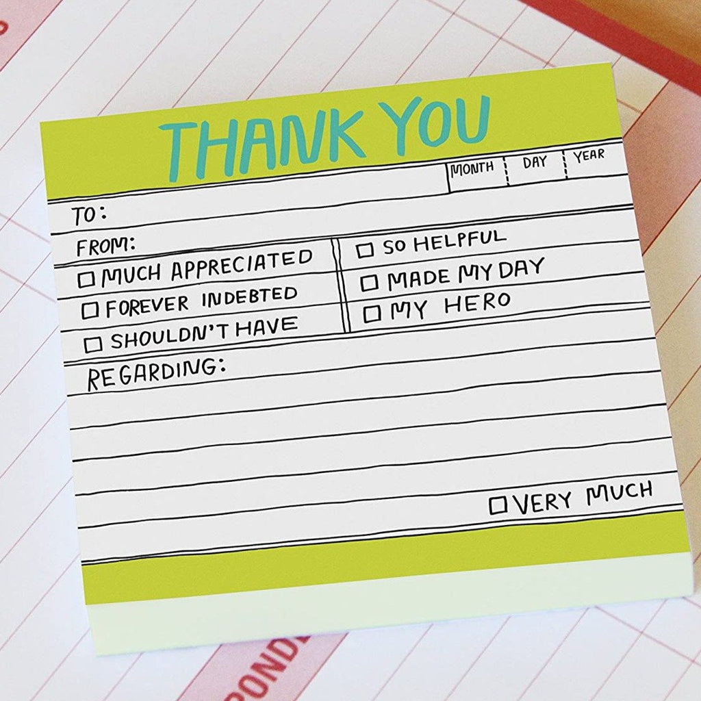 Thank you hand-lettered .... sticky notes!-Nook & Cranny Gift Store-2019 National Gift Store Of The Year-Ireland-Gift Shop