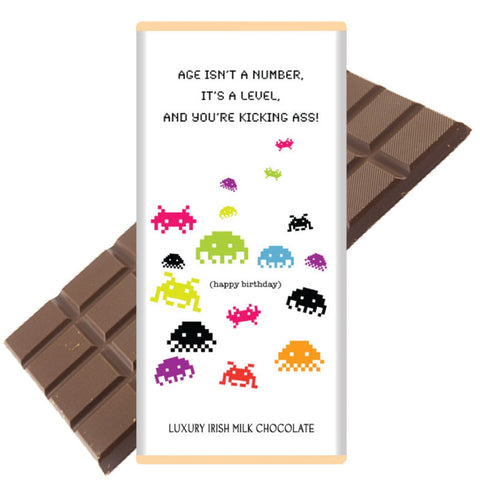 Age isn't a number...it's a level! - Luxury Irish Milk Chocolate 90g Bar-Nook & Cranny Gift Store-2019 National Gift Store Of The Year-Ireland-Gift Shop