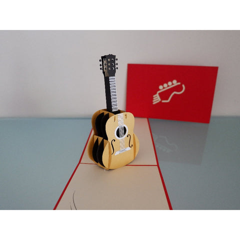 3d Pop up Card - Guitar-Nook & Cranny Gift Store-2019 National Gift Store Of The Year-Ireland-Gift Shop