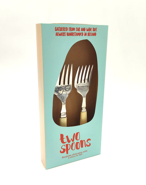 Vintage Silver Pasta Forks 'Eat Spaghetti/No Regretti'-Nook & Cranny Gift Store-2019 National Gift Store Of The Year-Ireland-Gift Shop