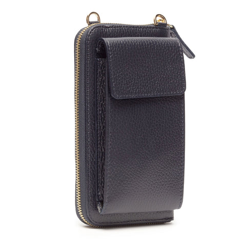 Elie Beaumont Leather Phonebag - Navy-Nook & Cranny Gift Store-2019 National Gift Store Of The Year-Ireland-Gift Shop