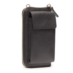 Elie Beaumont Leather Phonebag - Black-Nook & Cranny Gift Store-2019 National Gift Store Of The Year-Ireland-Gift Shop