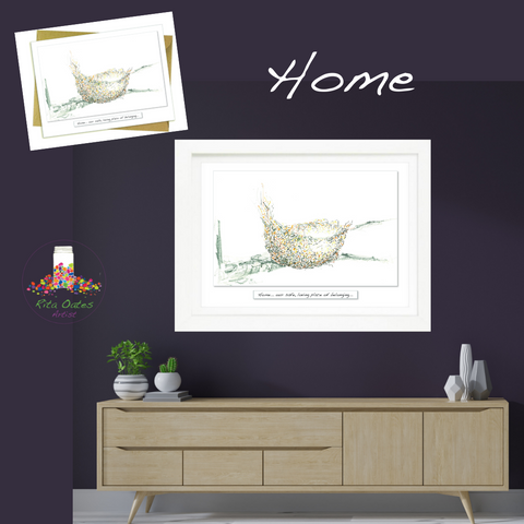 Home - Framed XL Irish Art Print-Nook & Cranny Gift Store-2019 National Gift Store Of The Year-Ireland-Gift Shop