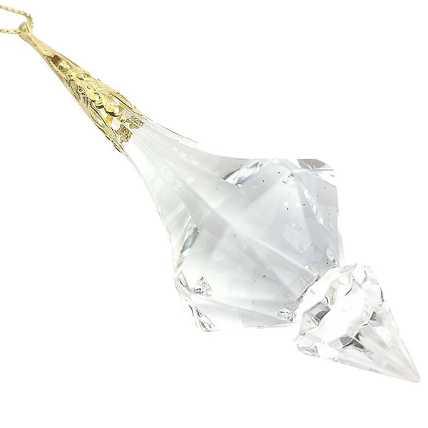Crystal Drop with Gold Tops - Classic Hanging Decoration-Nook & Cranny Gift Store-2019 National Gift Store Of The Year-Ireland-Gift Shop